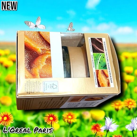 New NIB L'Oreal Paris Pure Sugar Scrub with Grapeseed to Smooth and Glow - Picture 3 of 5